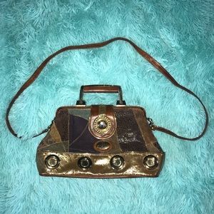 Vintage patchwork S&S elephant collection purse